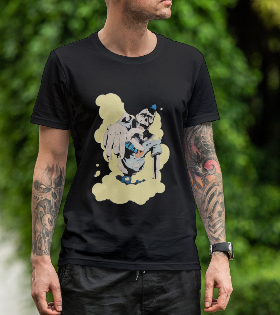 Zombie Apocalypse Glock9 Graphic Smashing Through Smoke T-Shirt