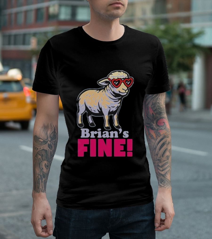 Mitchell Coombs Brian's Fine Lamb Heart Sunglasses T-Shirt