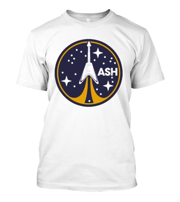 ASH Flying V Rocket Guitar Space Stars T-Shirt