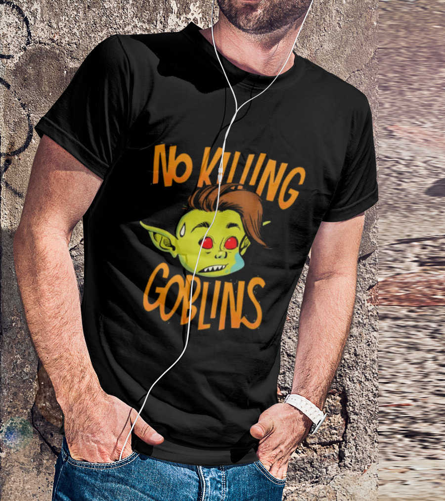 The Wandering Inn No Killing Goblins Denim Head Goblin Head Illustration T-Shirt