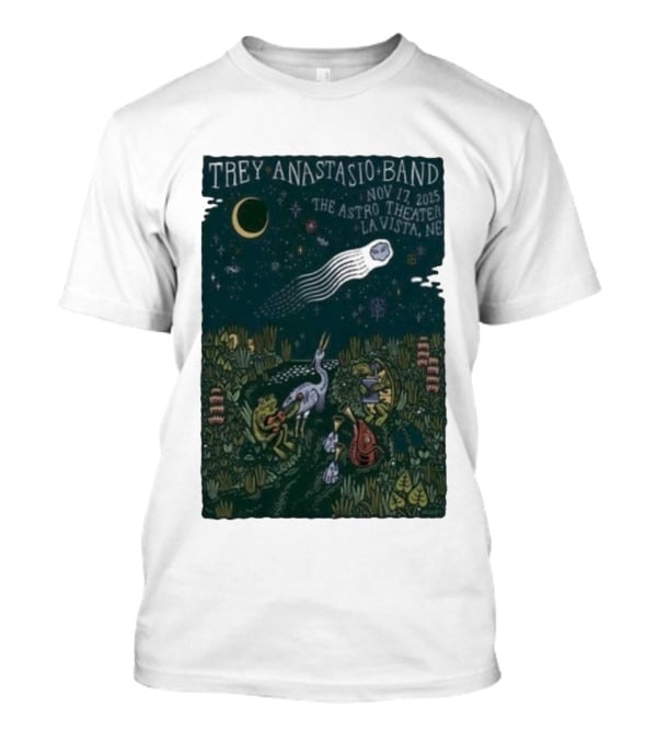 Trey Anastasio Band Nov 17 2025 The Astro Theater La Vista NE Celestial Forest Scene T-Shirt