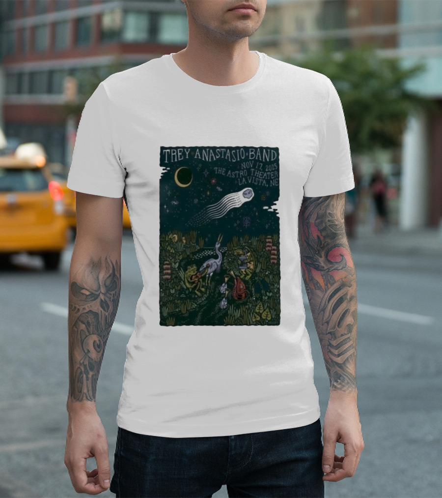 Trey Anastasio Band Nov 17 2025 The Astro Theater La Vista NE Celestial Forest Scene T-Shirt