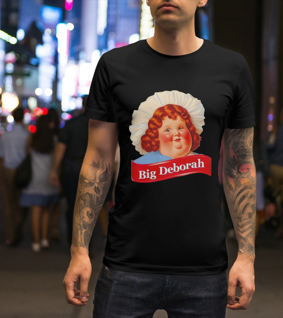 Big Deborah Nostalgic Character Icon With Red Hair And Chef Hat T-Shirt