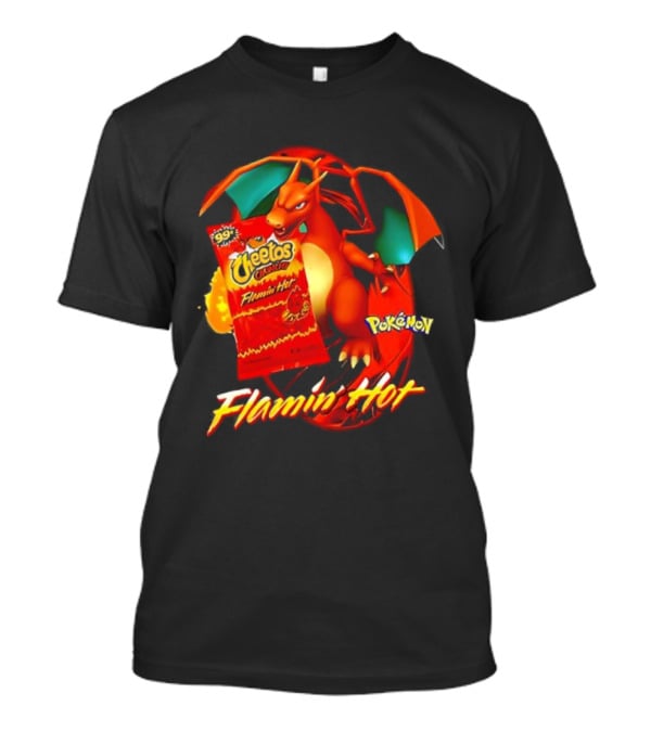 Flamin’ Hot Cheetos Charizard Pokémon Crossover T-Shirt