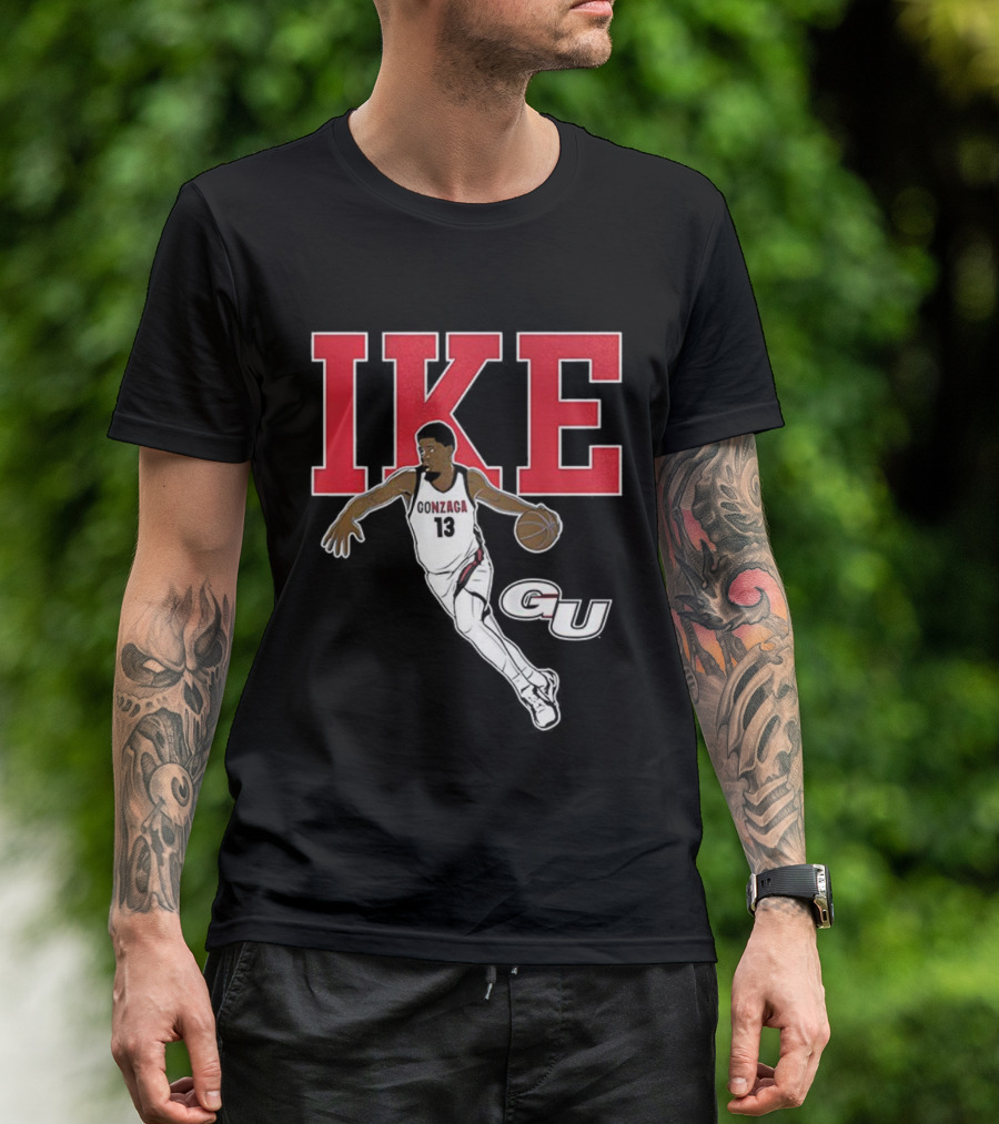 Graham Ike Gonzaga Bulldogs Basketball Player Pose Graphic T-Shirt