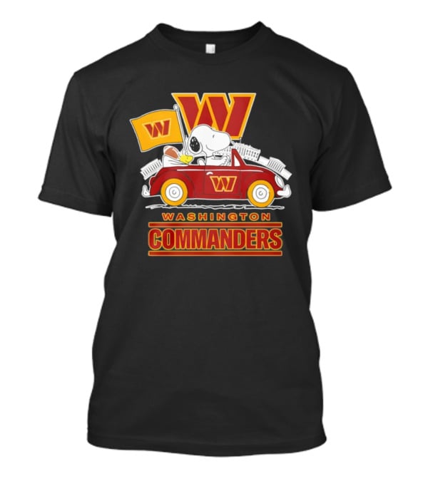 Washington Commanders Snoopy Woodstock Driving Football Car Fan Gear T-Shirt