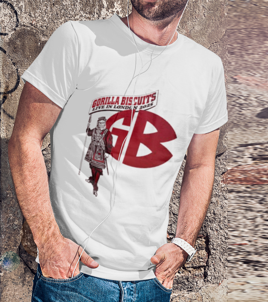 Gorilla Biscuits Live In London 2025 GB Red T-Shirt