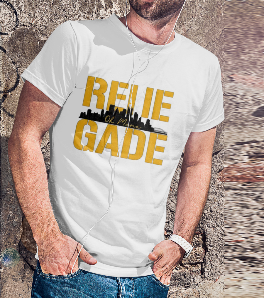 RENE GADE Oh Mama Pittsburgh Football Skyline T-Shirt