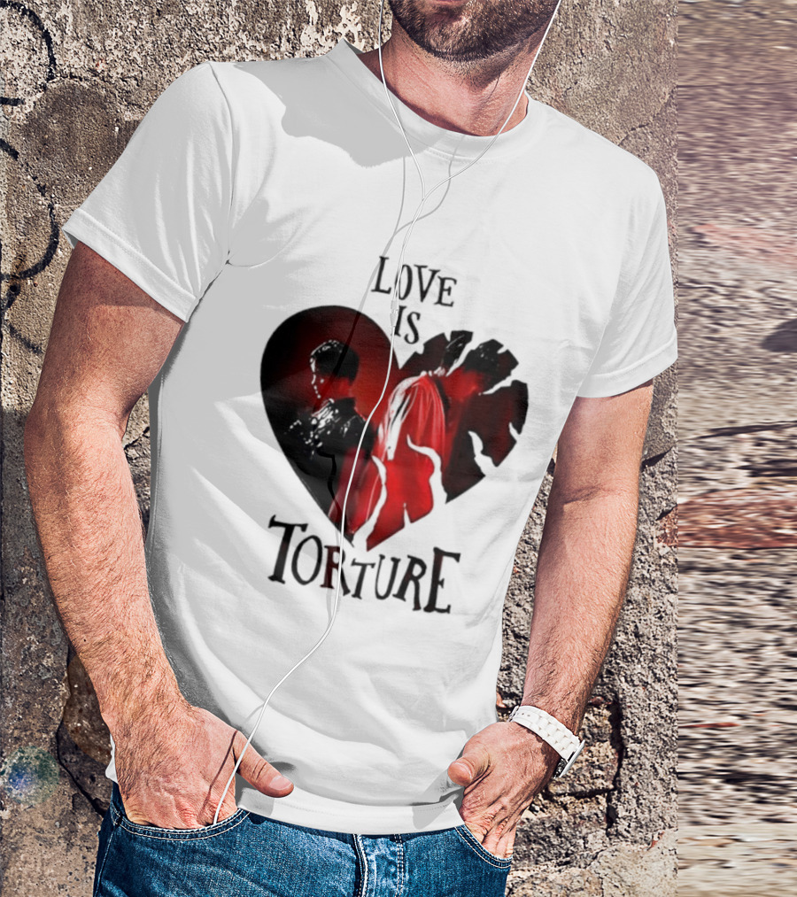 Wednesday Addams Tyler Galpin Love Is Torture Heart Design T-Shirt