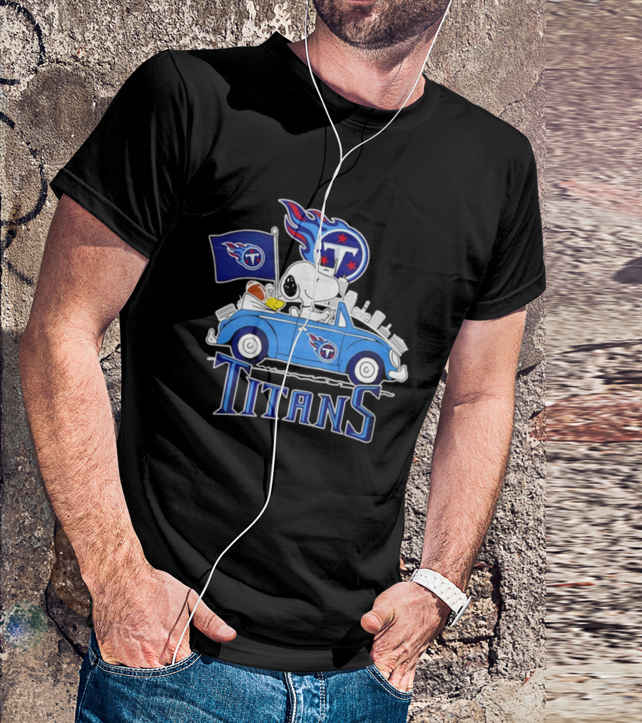Tennessee Titans Snoopy Woodstock Driving Adventure T-Shirt