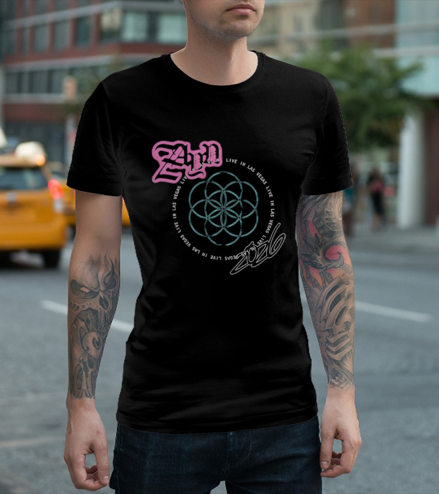 Live in Las Vegas 2024 Mandala T-Shirt