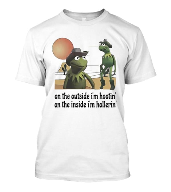 Kermit The Frog Cowboy Hootin Hollerin Desert Scene T-Shirt