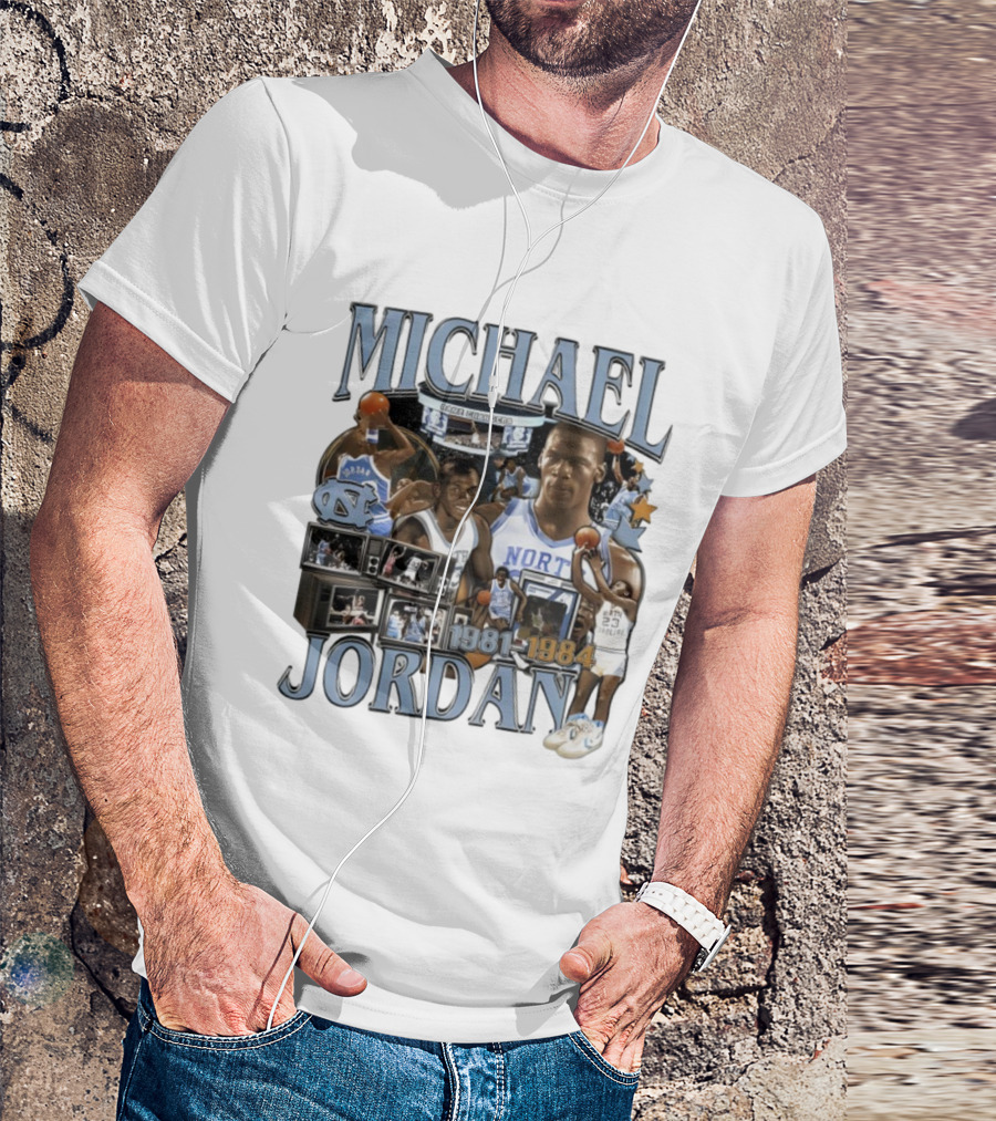 Michael Jordan UNC Tar Heels 1981-1984 Basketball Legend T-Shirt
