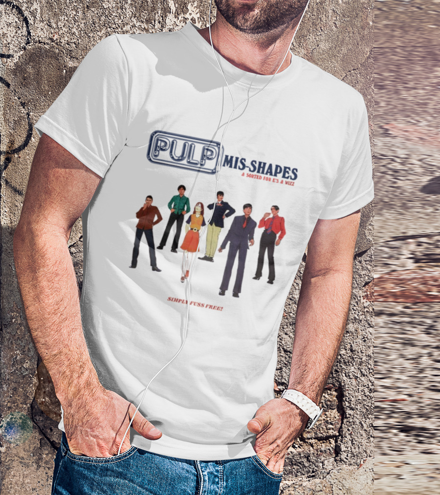 Pulp Mis-Shapes Sorted For E's And Wizz Band Members 90s Style Collaboration T-Shirt