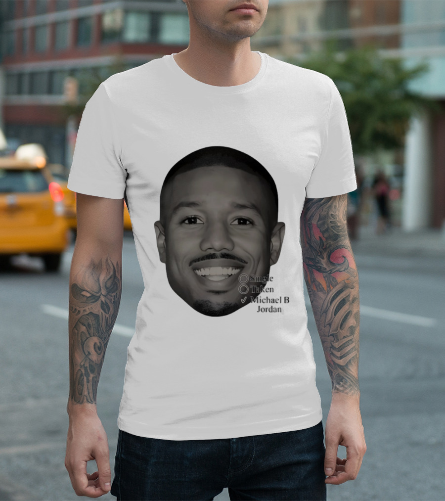 Single Taken Michael B Jordan Face Illustration T-Shirt