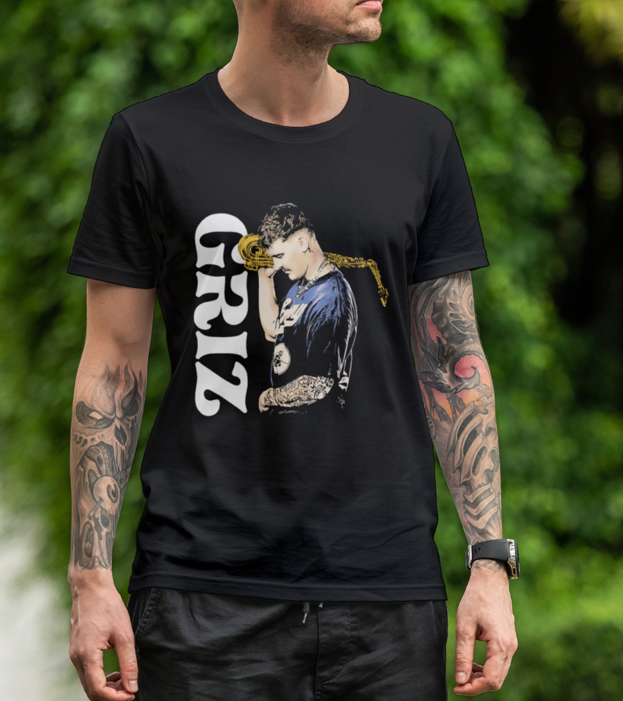 GRiZ Saxophone Player Portrait With Text T-Shirt