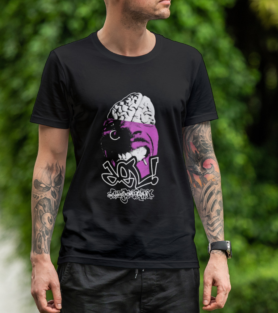 DEL Both Sides Of The Brain Face And Brain Graphic T-Shirt