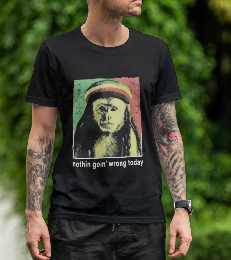 Jahmunkey Nothin Goin’ Wrong Today Rasta Monkey T-Shirt
