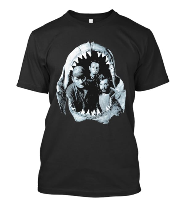Jaws The Crew Steven Spielberg Classic Movie Cast Inside Shark Mouth T-Shirt