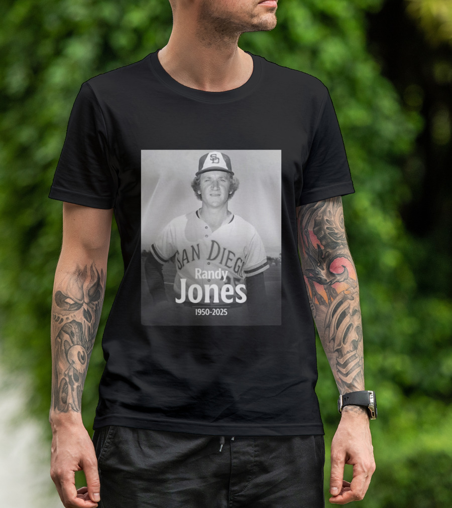 San Diego Randy Jones 1950-2025 SD Padres Baseball Legend T-Shirt