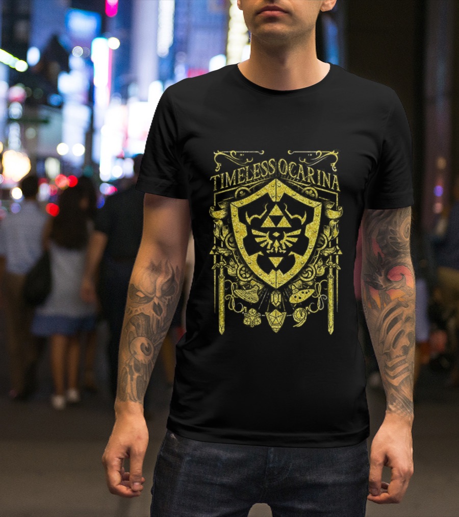 Timeless Ocarina The Legend Of Zelda Ocarina Of Time Crest Symphony T-Shirt