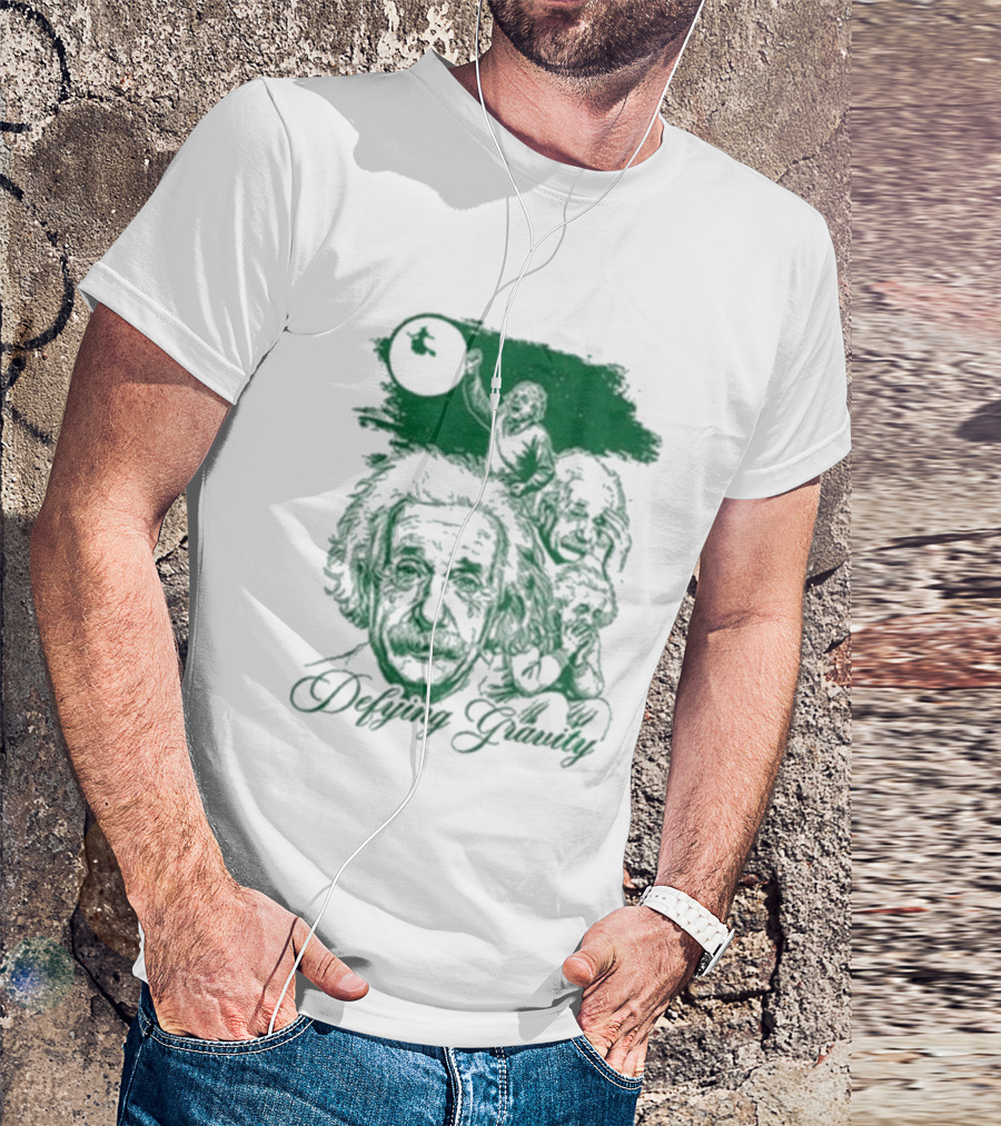 Albert Einstein Defying Gravity Science Concept T-Shirt