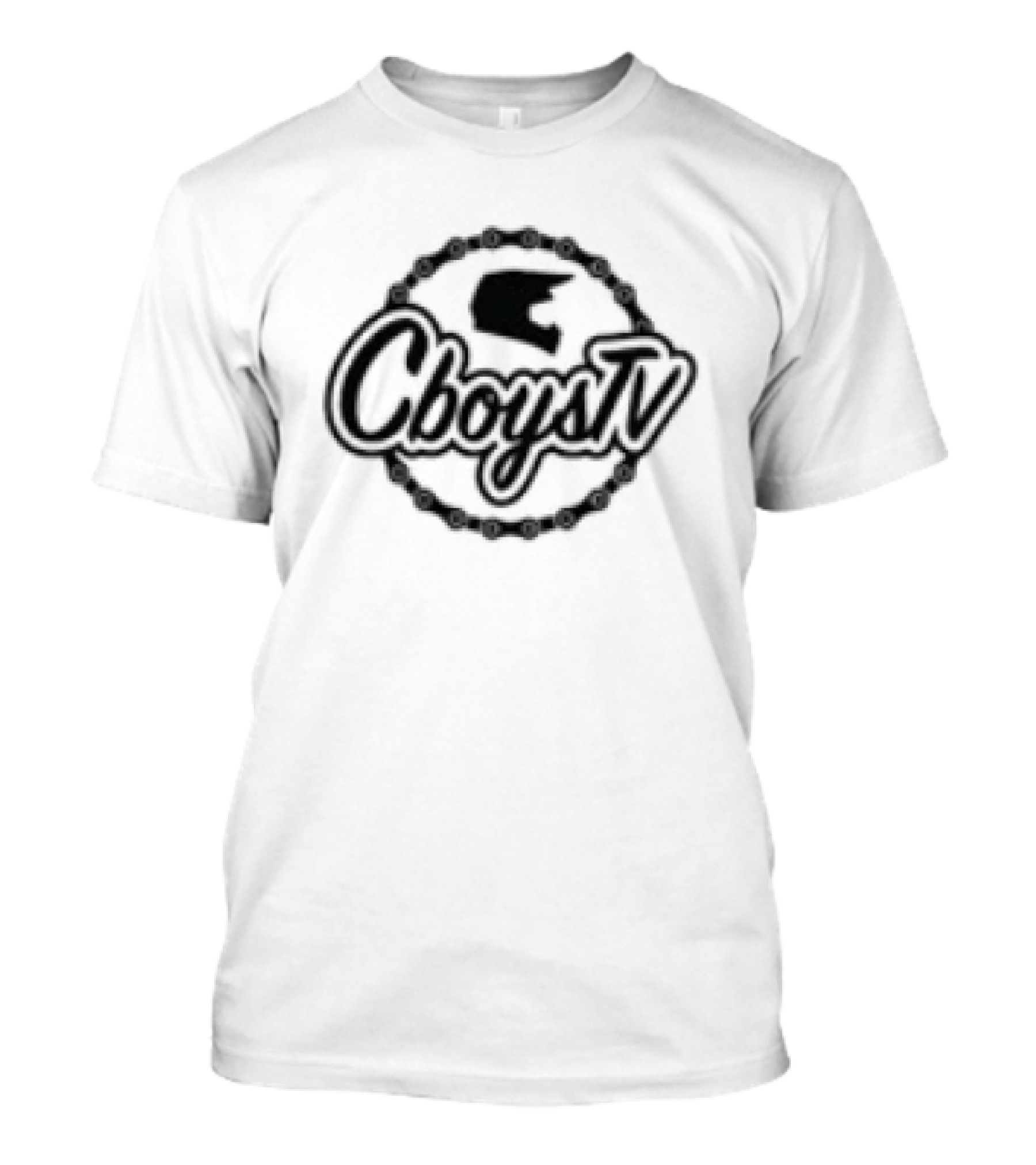 Life Wide Open Gangs All Here CboysTV Circle Chain Motocross Rider T-Shirt