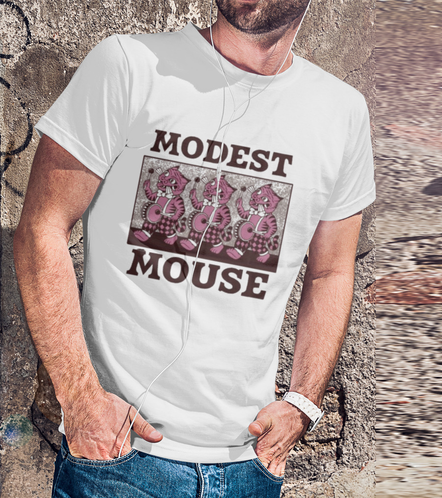 Modest Mouse Marching Pink Tigers T-Shirt
