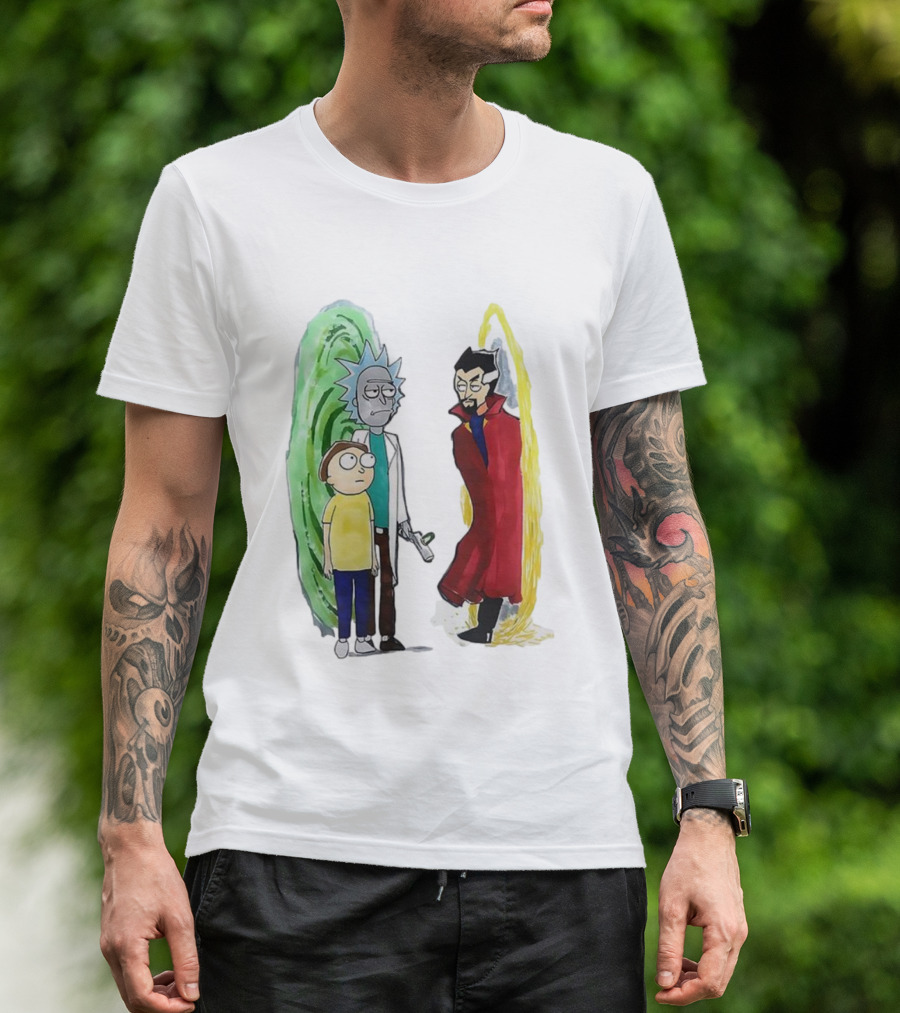 Rick And Morty Doctor Strange Portal Crossover T-Shirt