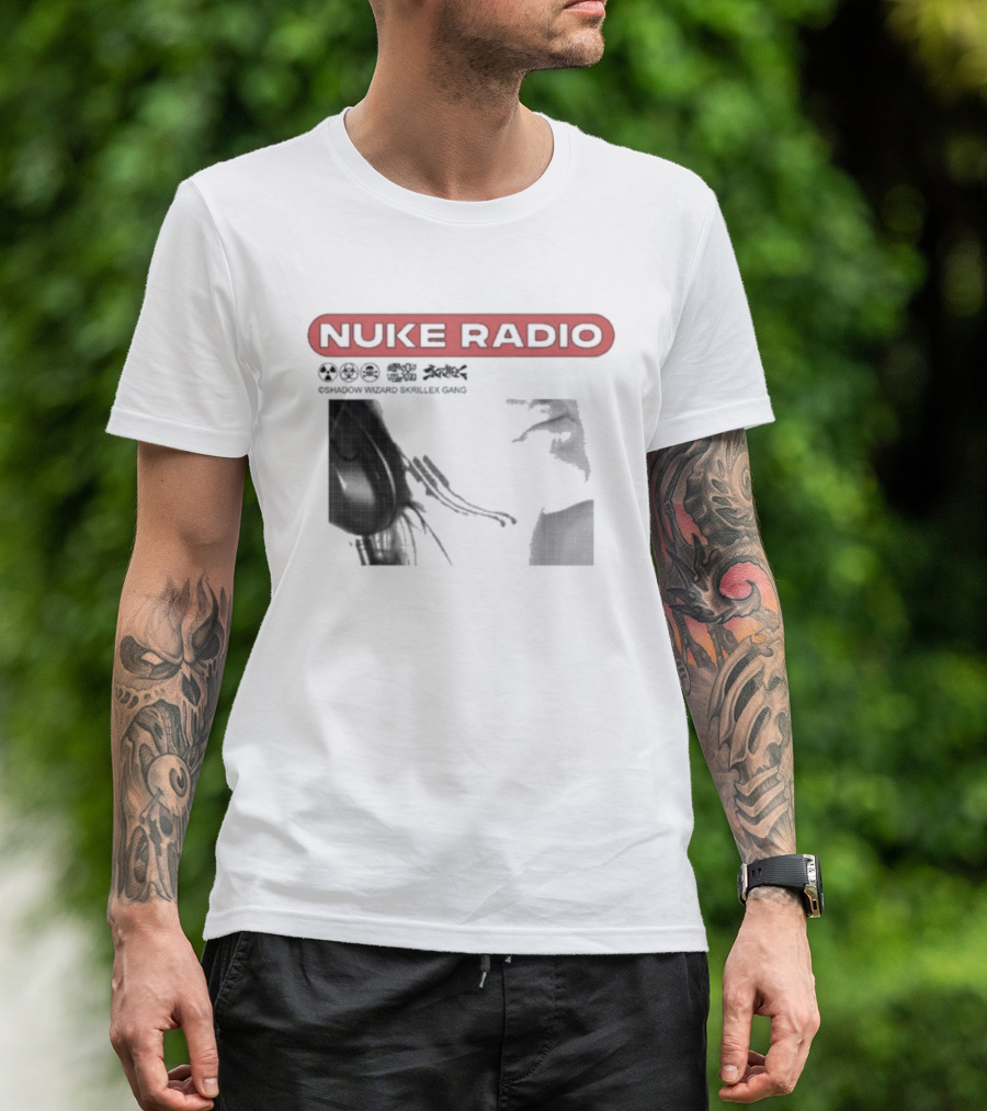 Nuke Radio Shadow Wizard Skrillex Gang Eardrum T-Shirt