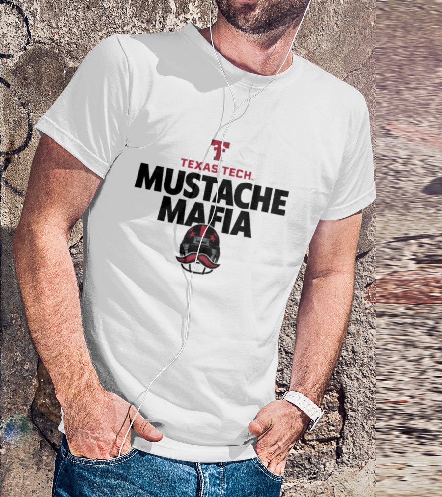 Texas Tech Red Raiders Mustache Mafia Helmet Star Design T-Shirt