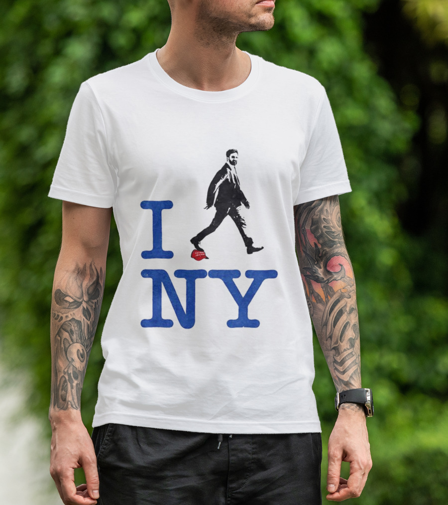 I Love NY Zohran Mamdani Walking Silhouette T-Shirt