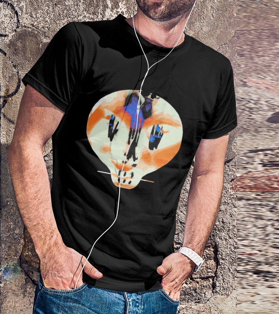 Bullet For My Valentine Skull Infill Abstract Vibrant Style T-Shirt