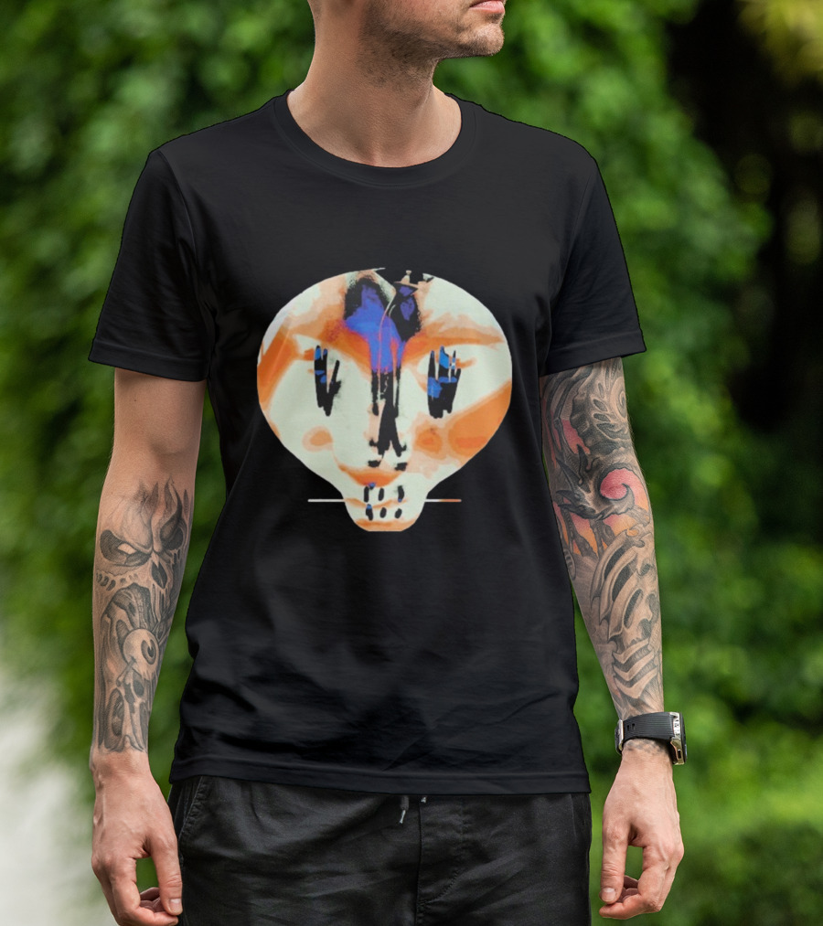 Bullet For My Valentine Skull Infill Abstract Vibrant Style T-Shirt