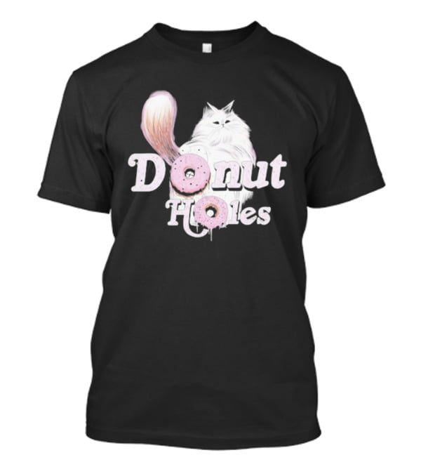 Donut Holes Cat Funny Cute Kitten With Pink Donuts T-Shirt