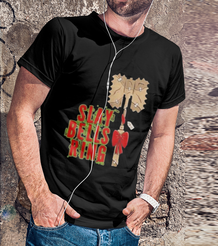 Warhammer Slay Bells Ring Christmas Red Gobbo Logan Image Details T-Shirt