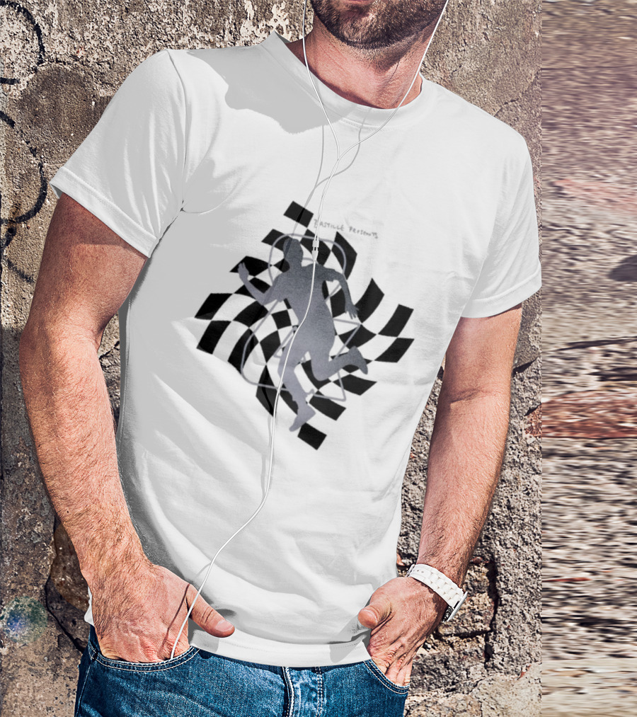 Bastille Checkered Runner Iconic Silhouette T-Shirt