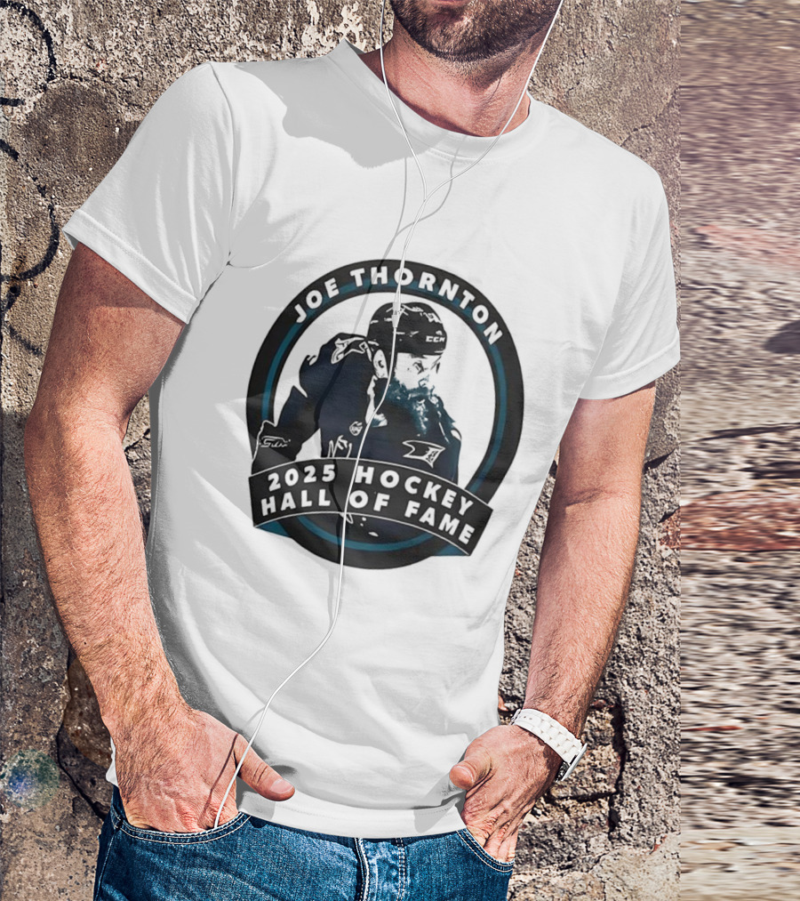 Joe Thornton 2025 Hockey Hall Of Fame Induction Tribute T-Shirt