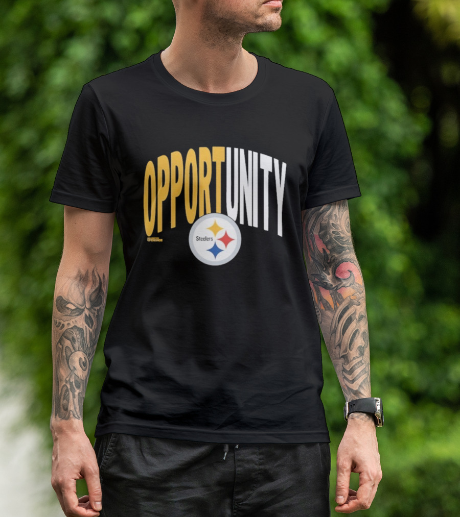 Pittsburgh Steelers Opportunity Inspire Change NFL Logo T-Shirt