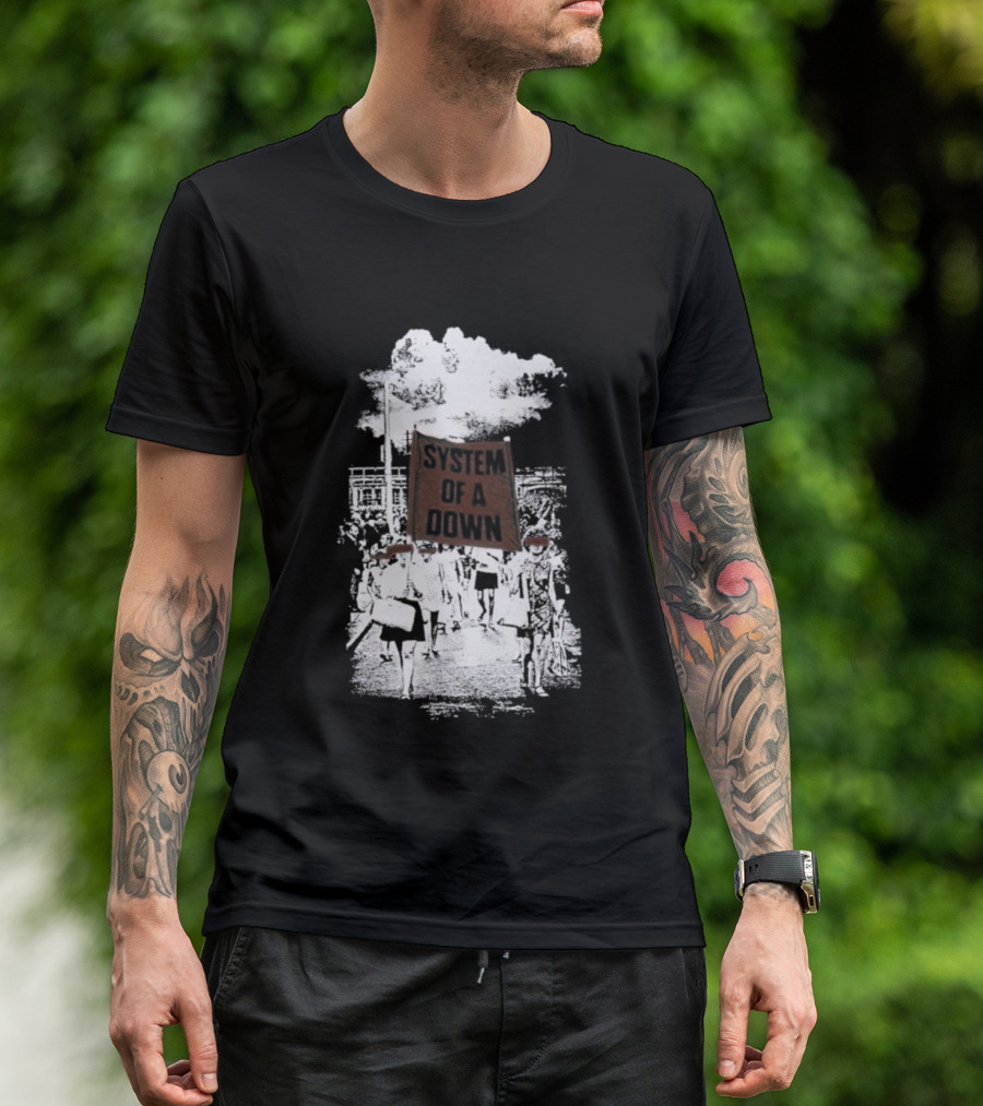 System Of A Down Red Flag Band Tribute T-Shirt