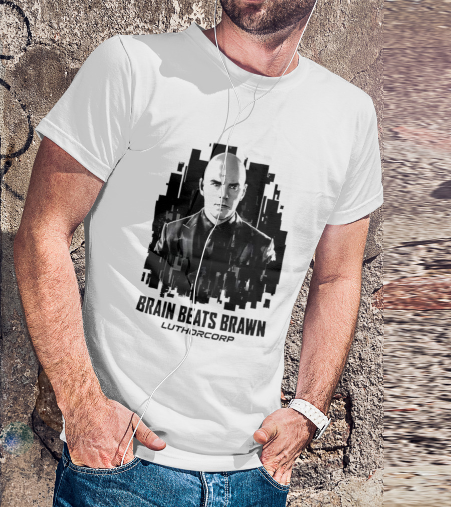 Brain Beats Brawn Luthorcorp Lex Luthor Villain Silhouette T-Shirt