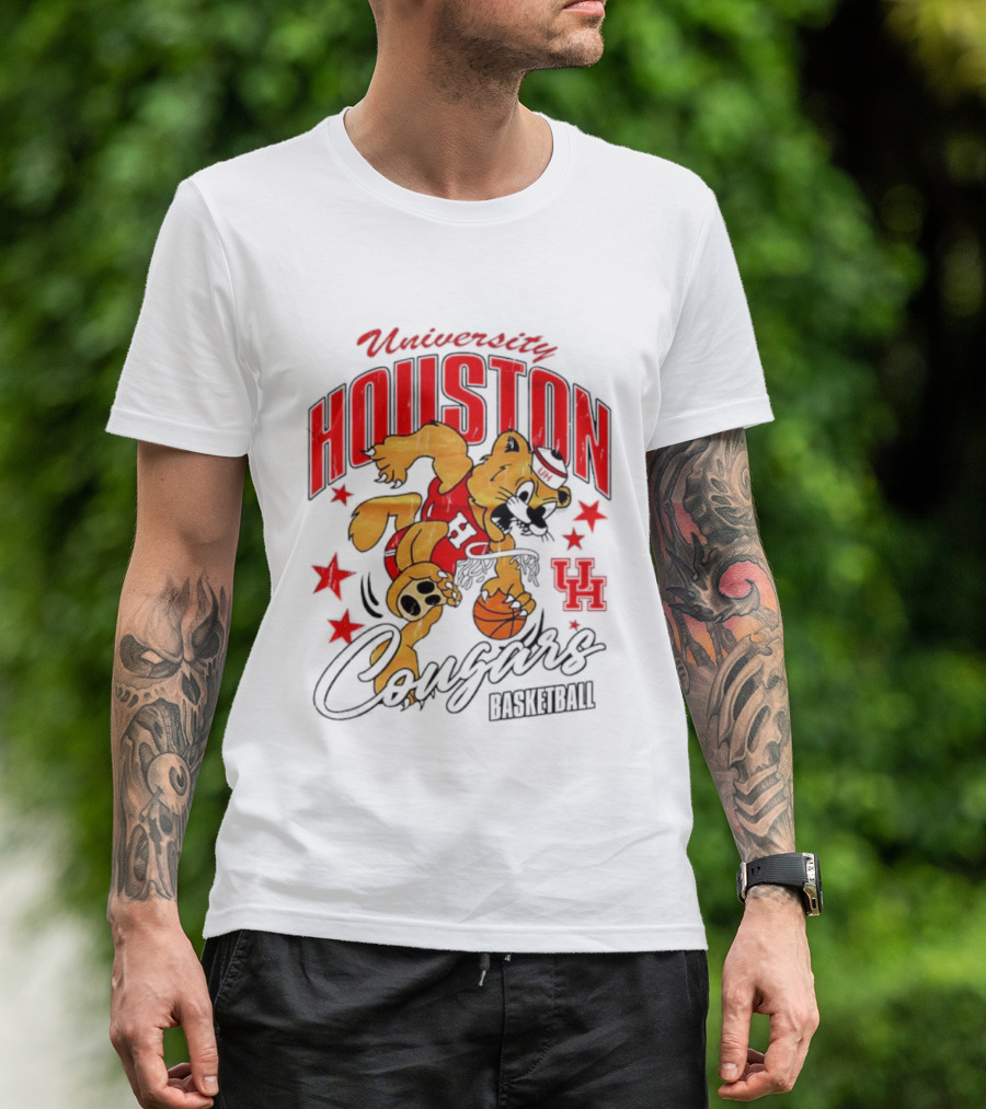 University Of Houston Cougars Basketball Mascot UH Stars T-Shirt