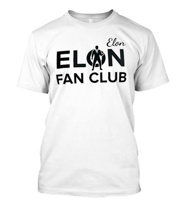Elon Fan Club Bold Lettering Silhouette T-Shirt
