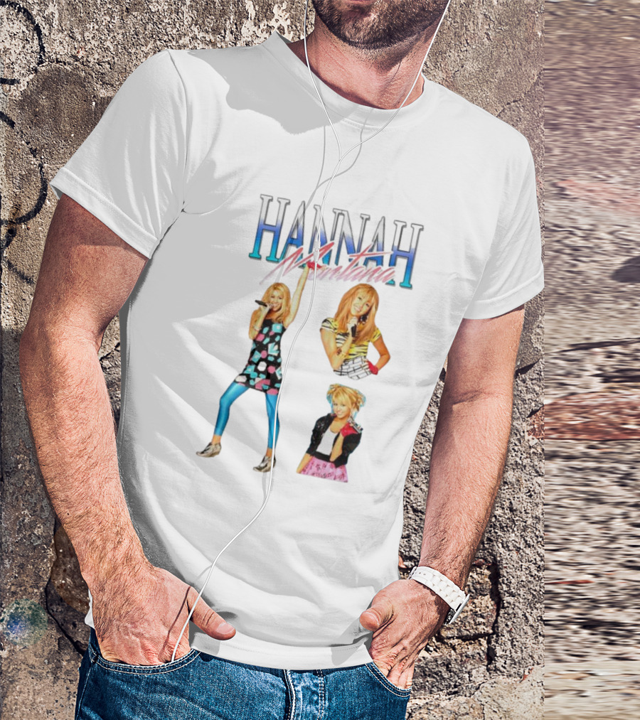 Hannah Montana Multicolor Outfit Collage Walmart Amazon T-Shirt