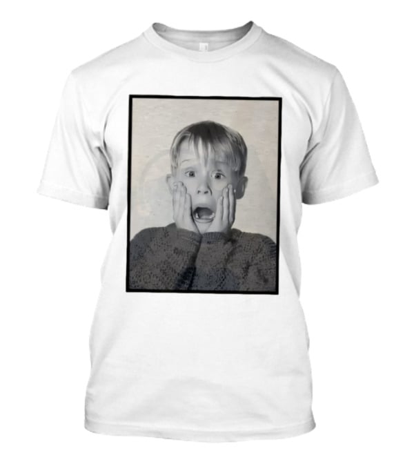 Home Alone Kevin McCallister Hands On Face Iconic Christmas Scene T-Shirt
