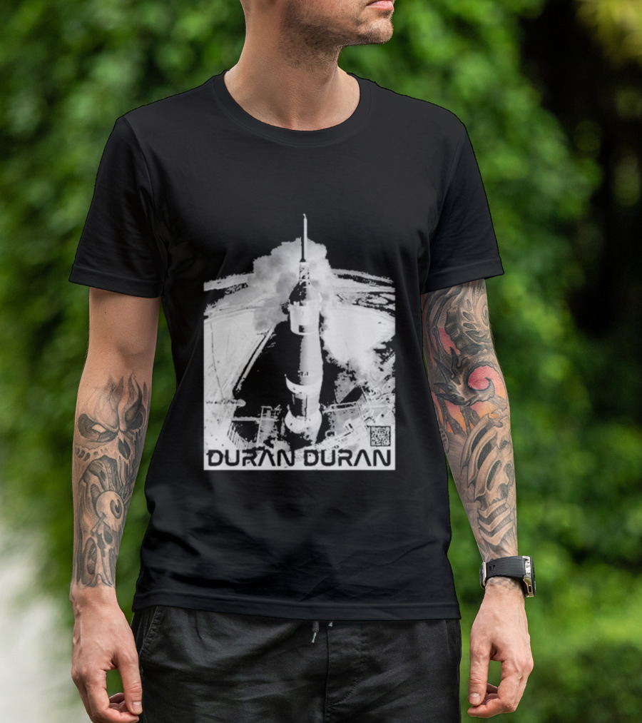 Duran Duran Rocket Launch Space Exploration Music Theme T-Shirt