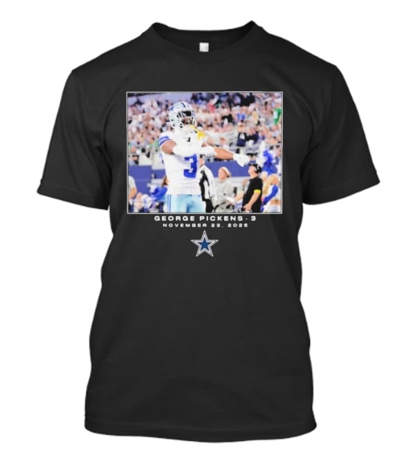 George Pickens 3 Dallas Cowboys November 23 2025 NFL Week 12 T-Shirt