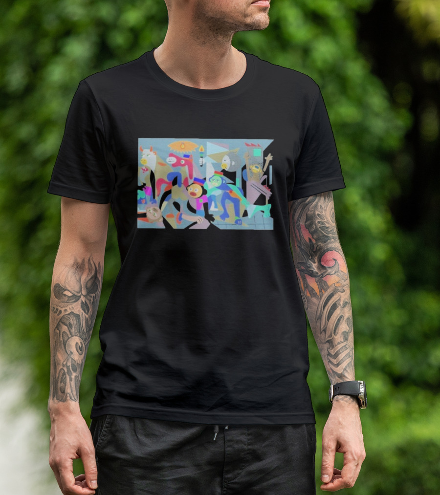 Onchainmonkey Ascolour Picasso-Style Abstract Colorful Characters T-Shirt