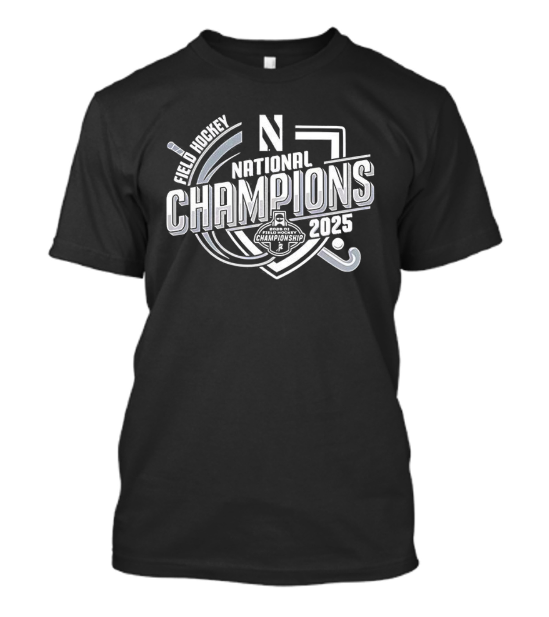 Northwestern Wildcats Hockey National Champions 2025 Logo Design T-Shirt