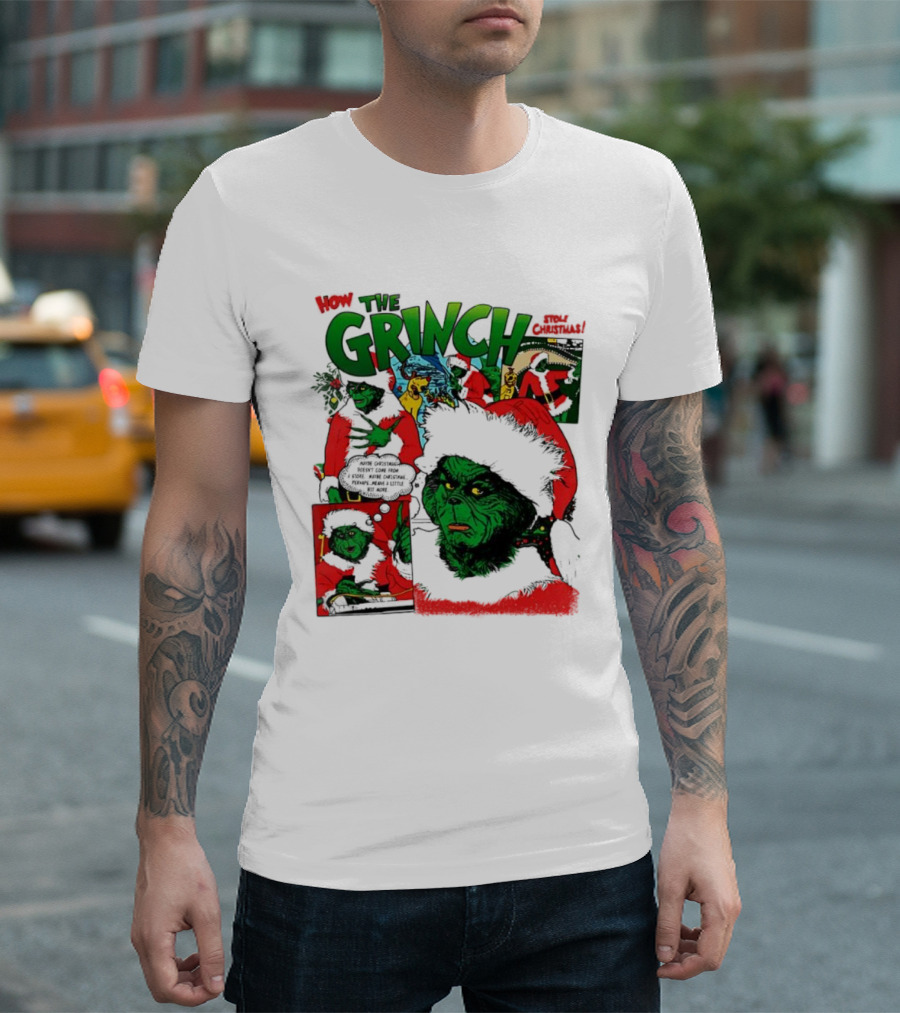 How the Grinch Stole Christmas Story Grinch Movie Scenes Holiday Style T-Shirt